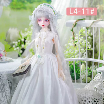 BJD Doll Wig – 1/4 Heat Resistant Long Hair, Handmade DIY Styling, Curly & Straight