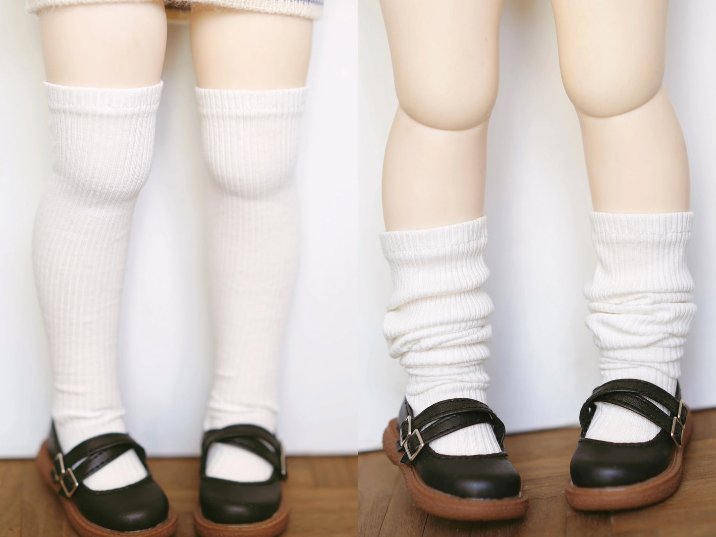 1/4 BJD MDD Ribbed Doll Socks