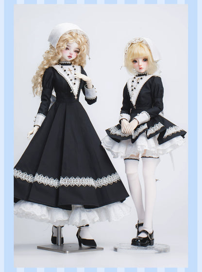 1/4 BJD Gothic Classical Nun Maid Full Outfit Set