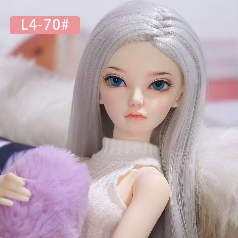 BJD Doll Wig – 1/4 Heat Resistant Long Hair, Handmade DIY Styling, Curly & Straight
