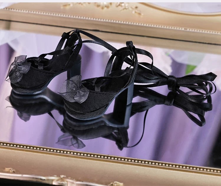 Original BJD Doll Shoes – 1/4 Resin Lace-Up Bow for Baiwei Body