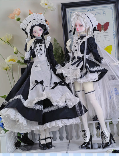 1/4 BJD Gothic Classical Nun Maid Full Outfit Set