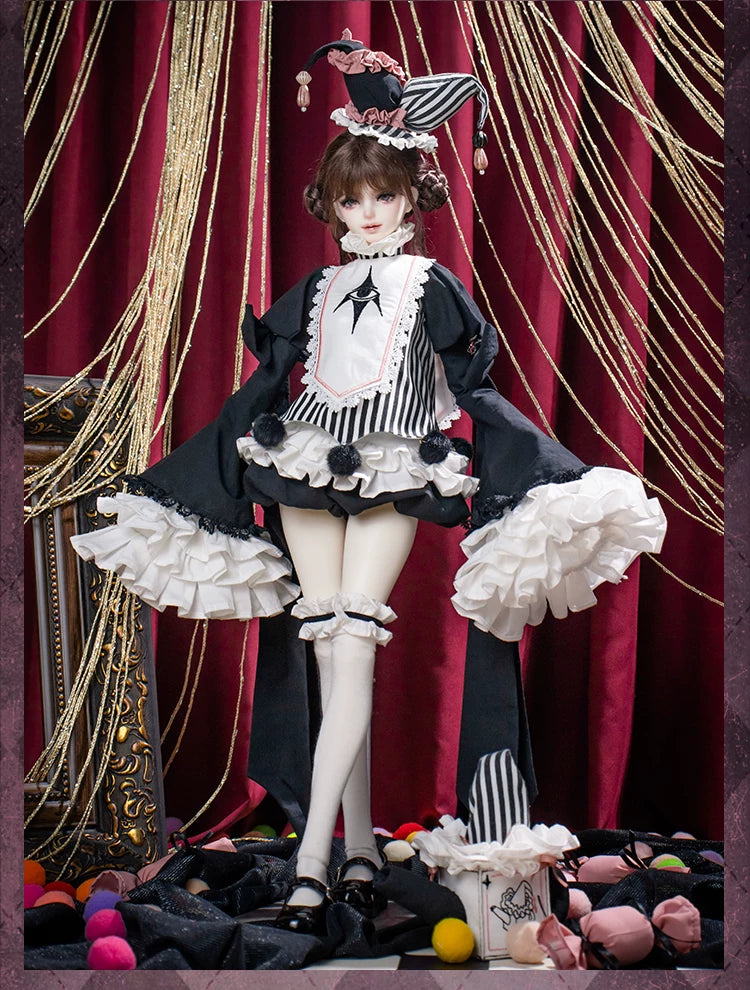 Large 1/4 BJD Dark Weird Style Outfit Set, Long & Short Two Length Options