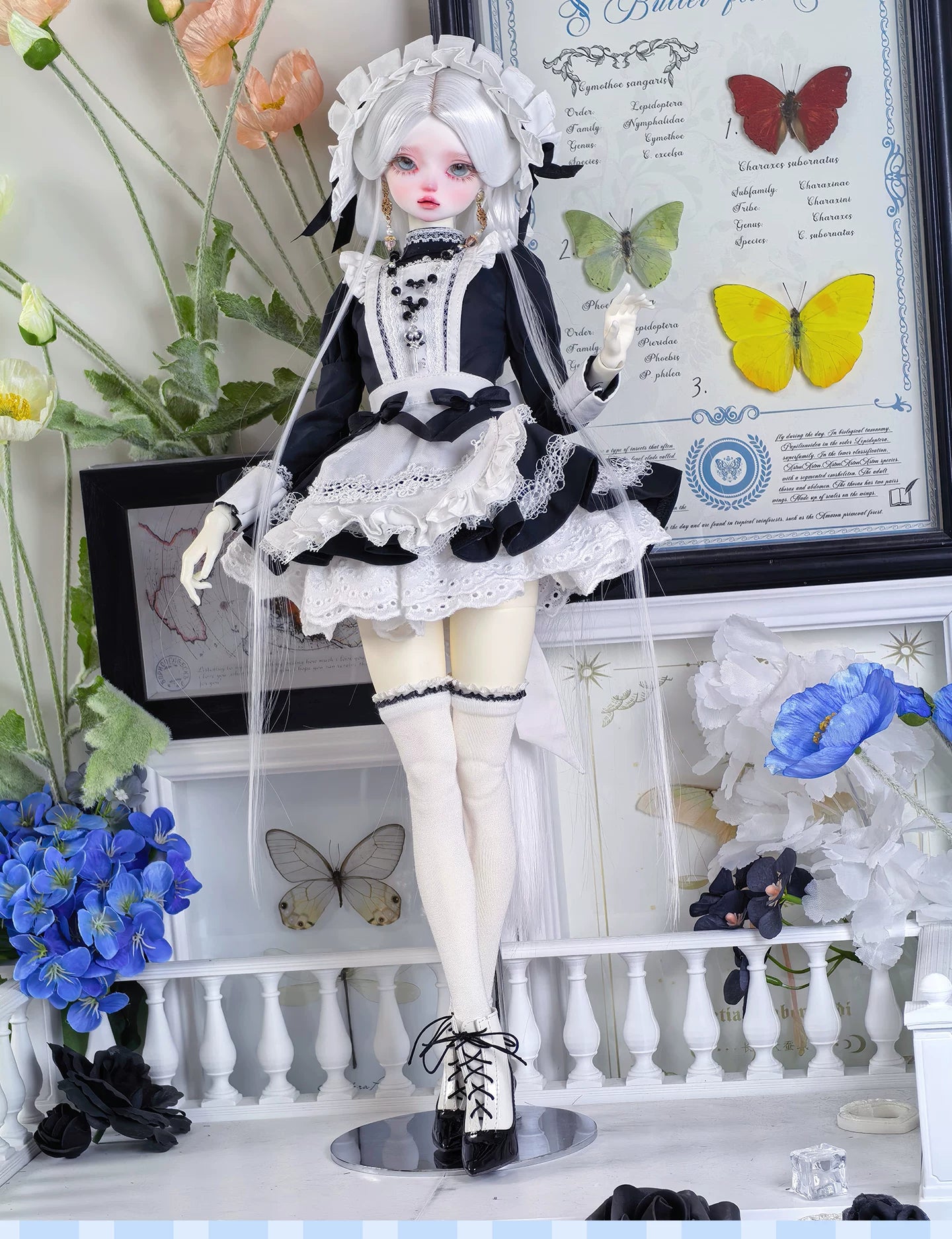 1/4 BJD Gothic Classical Nun Maid Full Outfit Set
