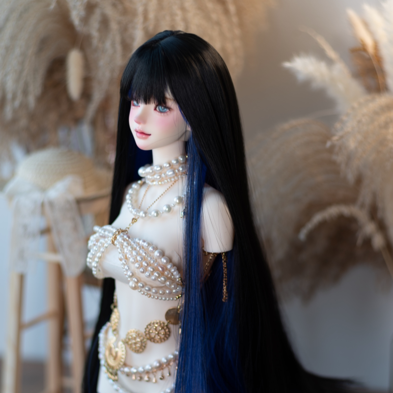Two-Tone Long BJD Wig with Bangs – 1/3, 1/4, 1/6
