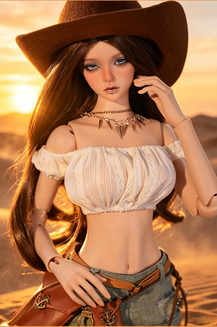 Levi BJD Doll – 1/3 Western Cowgirl, American Vintage SD Girl