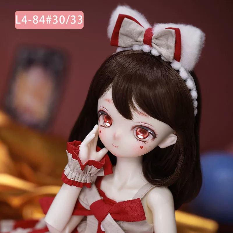 BJD Doll Wig – 1/4 Heat Resistant Long Hair, Handmade DIY Styling, Curly & Straight