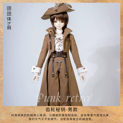 Large 1/4 BJD Steampunk Retro Outfit Gear Key Unisex Doll Apparel