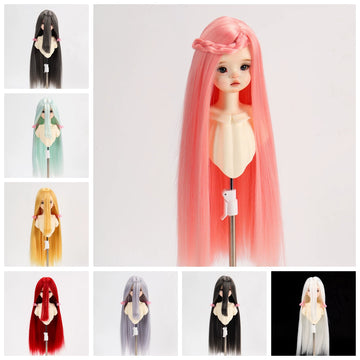 Soft Heat-Resistant BJD/SD Wig with Long Layered Bangs – 1/3, 1/4 & 1/6