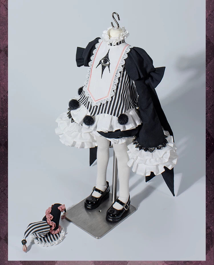 Large 1/4 BJD Dark Weird Style Outfit Set, Long & Short Two Length Options