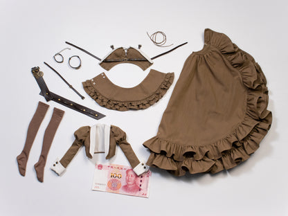 Large 1/4 BJD Steampunk Retro Outfit Gear Key Unisex Doll Apparel