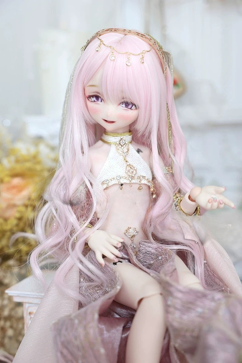 Light Bangs Hime Cut Long Curly Wig |1/3 & 1/4 | [MDD]