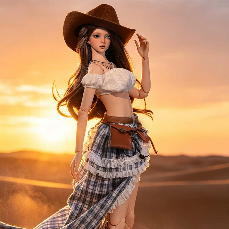 Levi BJD Doll – 1/3 Western Cowgirl, American Vintage SD Girl