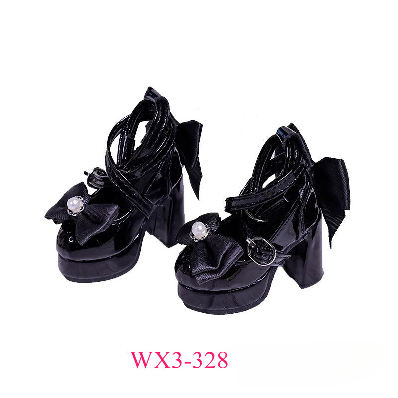 BJD 3/4 Point High Heel Shoes | Butterfly Bow Design | Multiple Colors