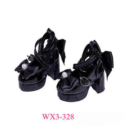 BJD 3/4 Point High Heel Shoes | Butterfly Bow Design | Multiple Colors