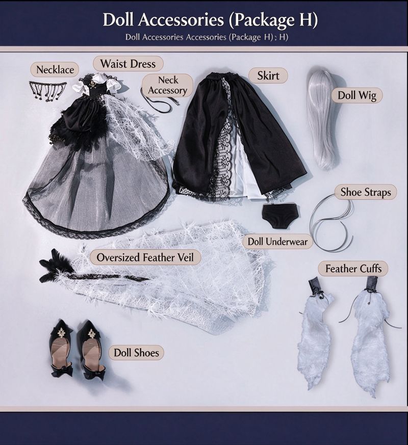 Jinsha BJD Doll – 1/4 Dark Gothic Zombie Bride SD Resin Full Set