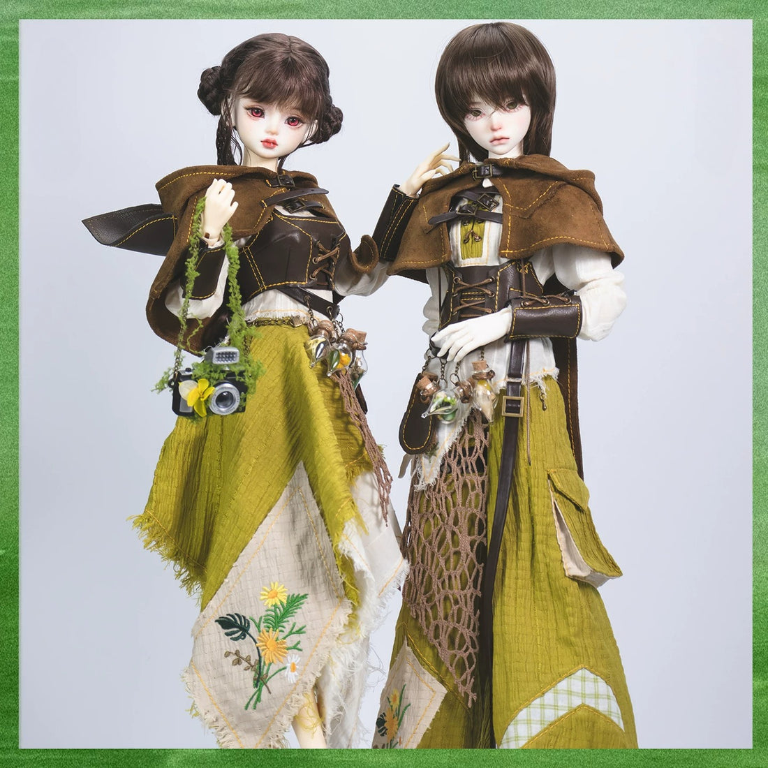 Forest Green 1/4 BJD MSD Couple Matching Outfit Set