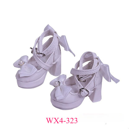 BJD 3/4 Point High Heel Shoes | Butterfly Bow Design | Multiple Colors