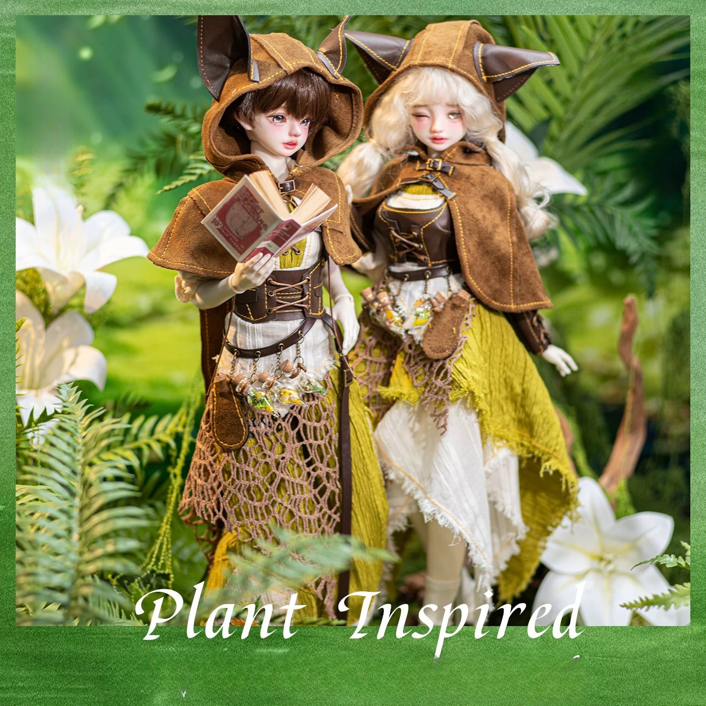Forest Green 1/4 BJD MSD Couple Matching Outfit Set