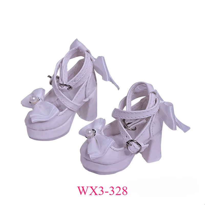 BJD 3/4 Point High Heel Shoes | Butterfly Bow Design | Multiple Colors