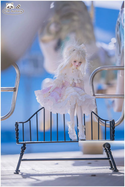 1/4 BJD Vintage Lolita Strapless Dress Full Outfit